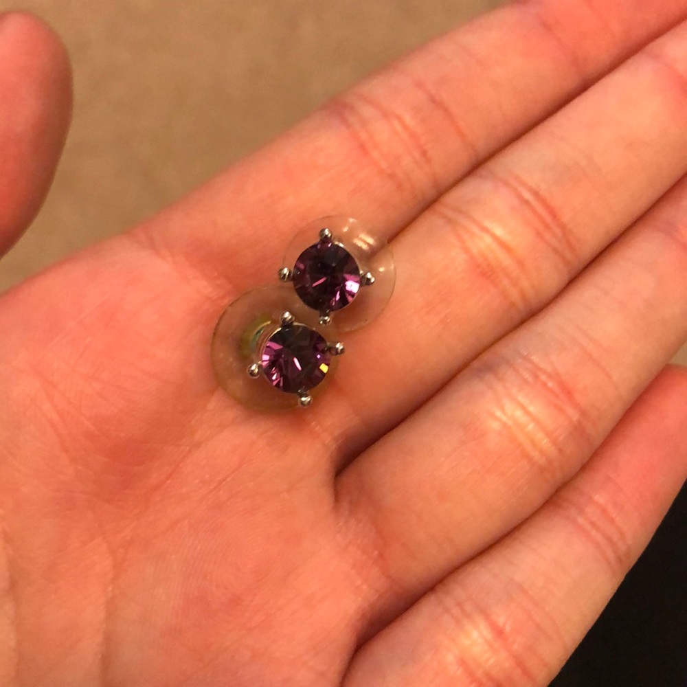 Purple earrings